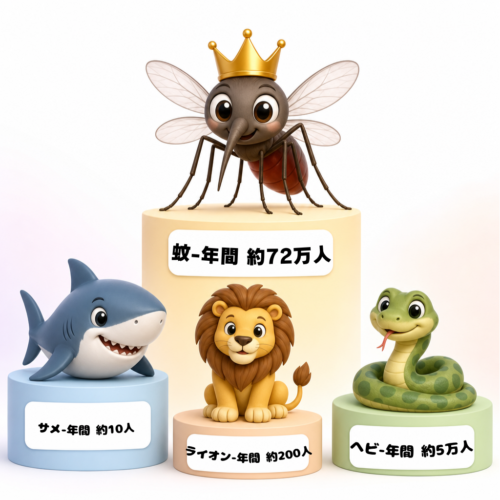 世界で一番危険な生き物 危険ランキング図解