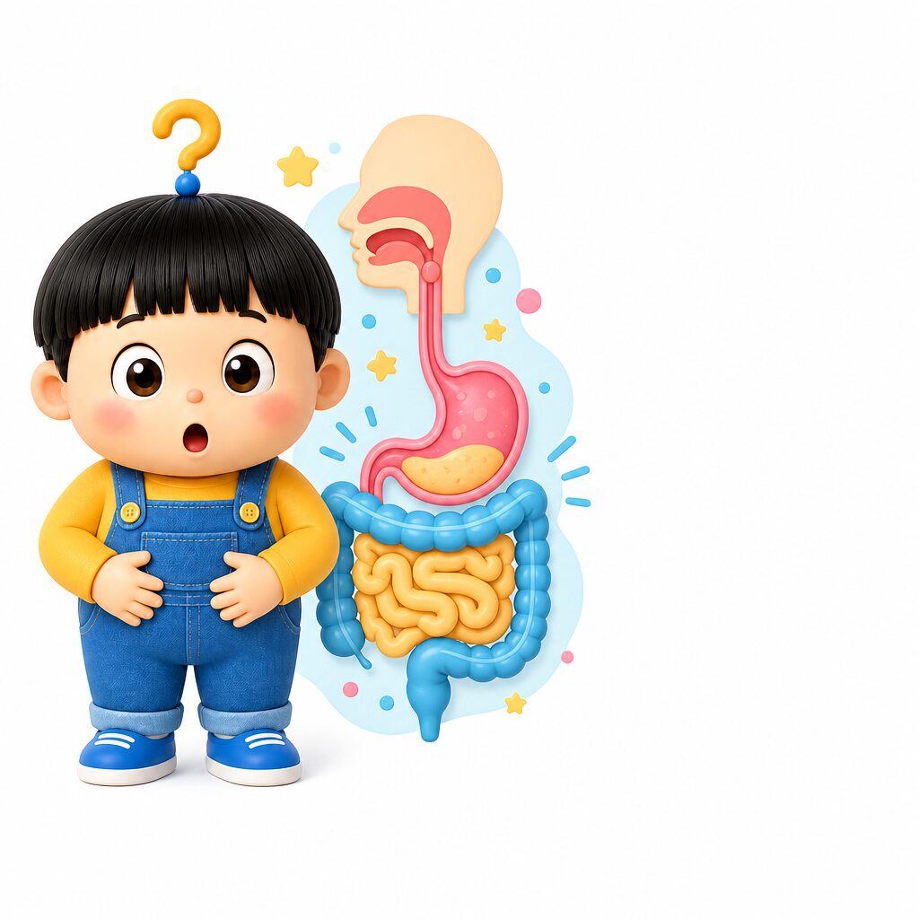 食べたものはどこへ行くの?もしまる君と消化管のアイキャッチ