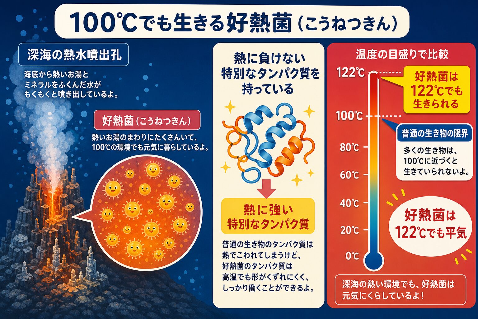 100℃でも生きている!——好熱菌のひみつ の図解