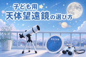 子ども用天体望遠鏡のおすすめと選び方のアイキャッチ