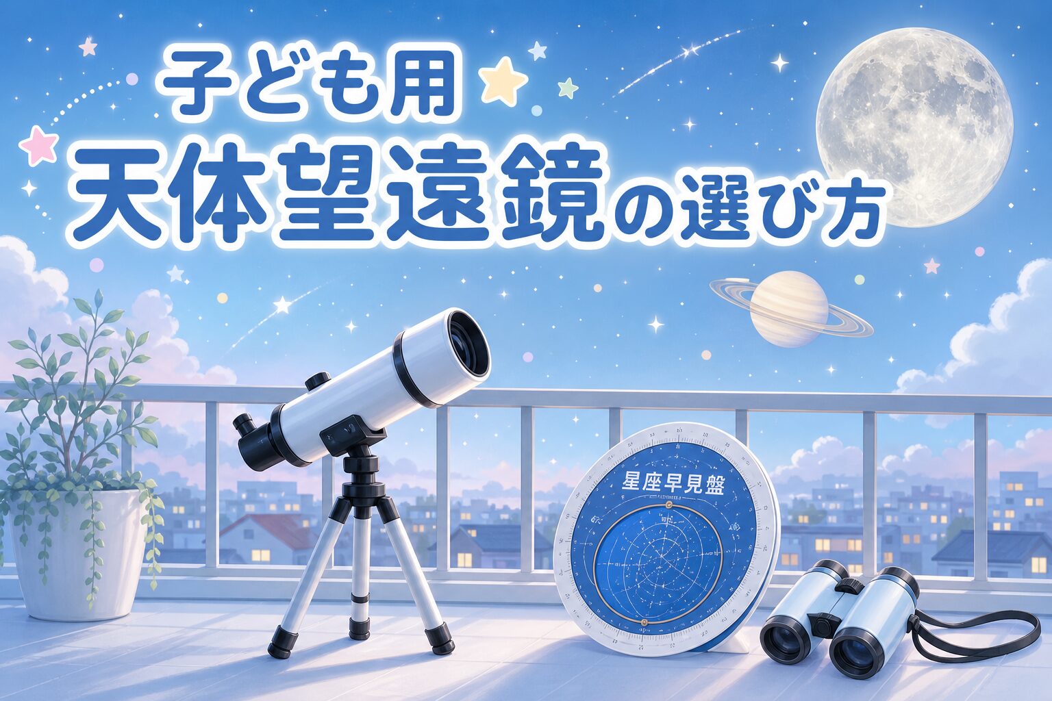 子ども用天体望遠鏡のおすすめと選び方のアイキャッチ