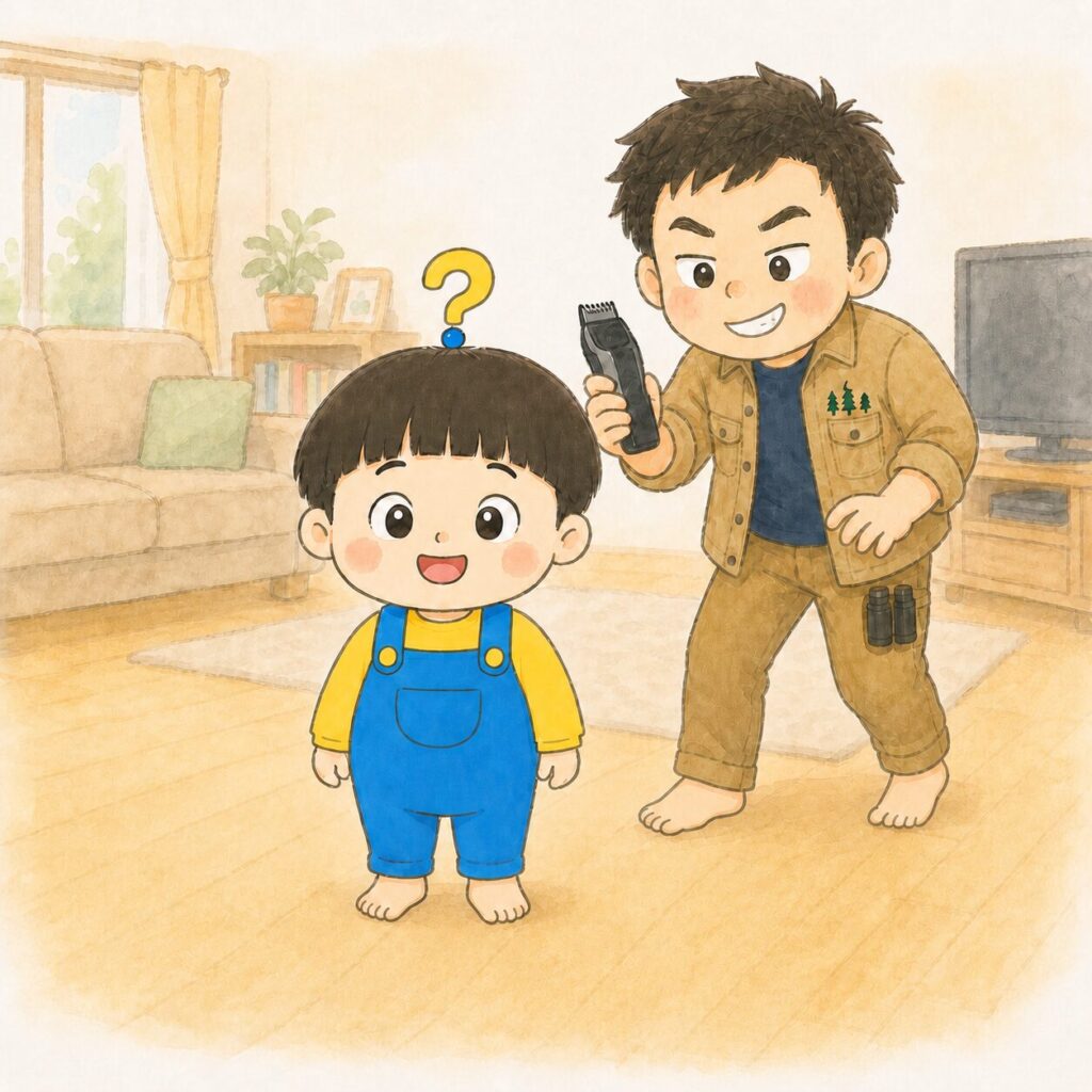 もしまる家の日常・坊主事件のワンシーン