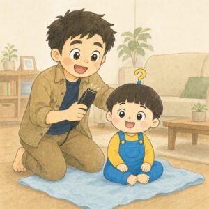 もしまる家の日常・坊主事件のワンシーン