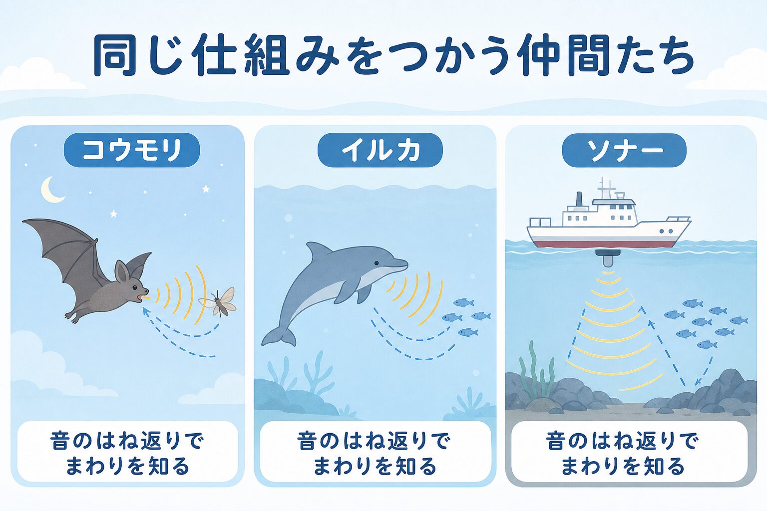 同じ仕組みをつかう仲間たちを示す図解